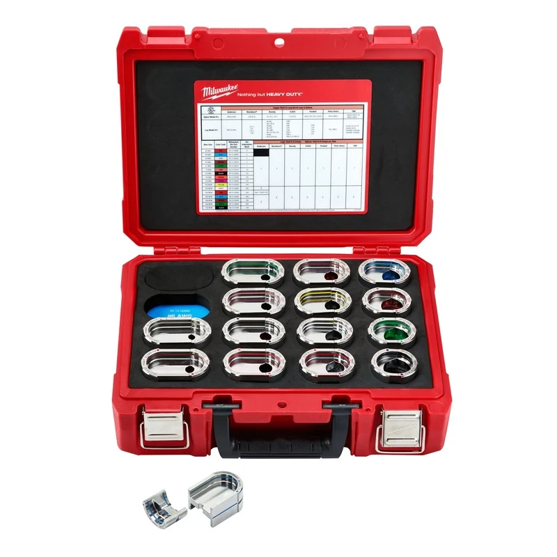 Kit de matrices - Milwaukee EXACT #6 - 750 MCM Kit de matrices en cuivre 12 dents de style U, 49-12-KITC